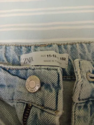 Falda larga denim vintage lavado claro