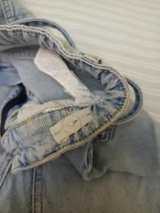 Falda larga denim vintage lavado claro