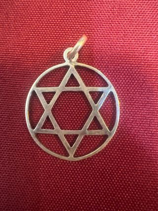 Colgante Estrella de David Plata 2.5 cm