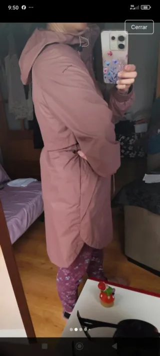 Chubasquero Quechua Rosa Topo Talla S