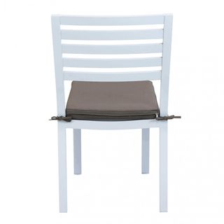 Sedia Bianca da Giardino Impilabile in Alluminio
