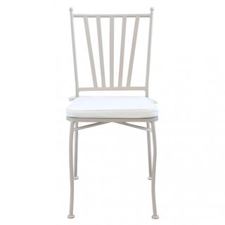 Sedia da Esterno Classica Ferro Verniciato Bianco