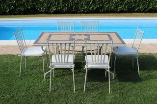 Sedia da Esterno Classica Ferro Verniciato Bianco