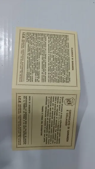 2 pezzi ICE Tester Listino Prezzi Garanzia Vintage