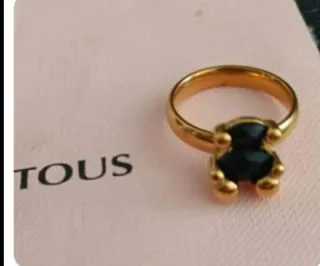 Anillo Tous Oso Negro Acero Quirúrgico