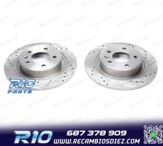 DISCOS DE FRENO PARA MINI PERFORADOS RANURADOS