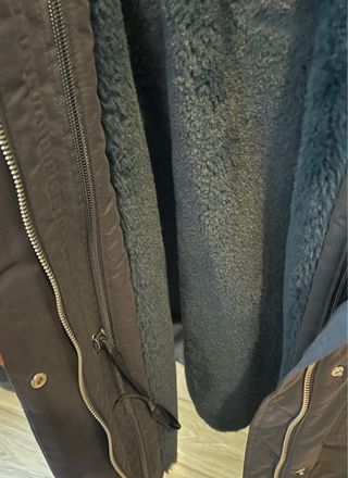 Abrigo Mango Azul Marino Mujer