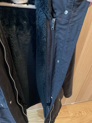 Abrigo Mango Azul Marino Mujer