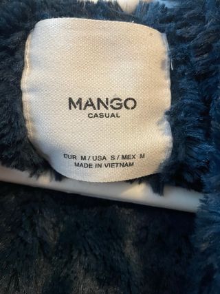 Abrigo Mango Azul Marino Mujer