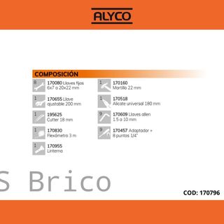 Caja Herramientas 33 Piezas Alyco 170796