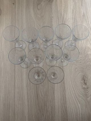 Juego de 11 copas de cristal vintage