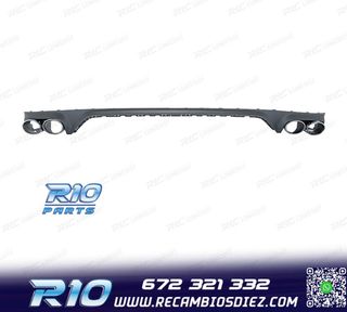 DIFUSOR AUDI Q8 18-23 LOOK SQ8 + COLAS DE ESCAPE PLATEADAS