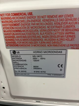 Microondas LG MS 1907C