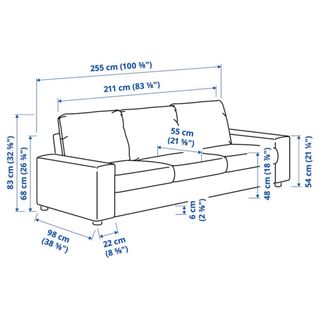 Sofá modular gris con puff de gran capacidad.