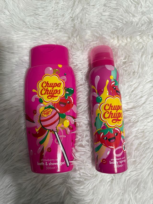Chupa Chups Gel Ducha y Body Spray Fresa Nuevo