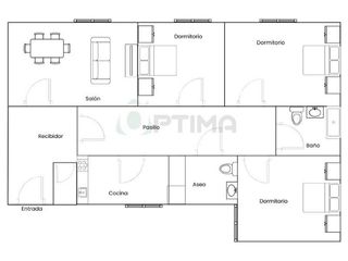 Piso en alquiler en Campus Sur - Santa Marta en Santiago de Compostela