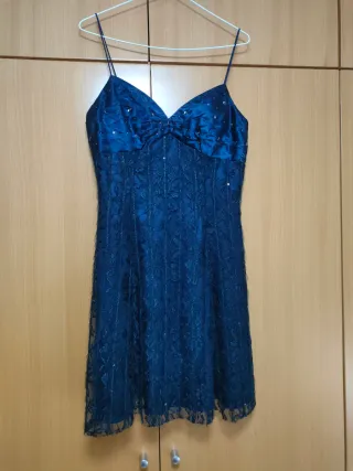 Vestido fiesta mujer azul