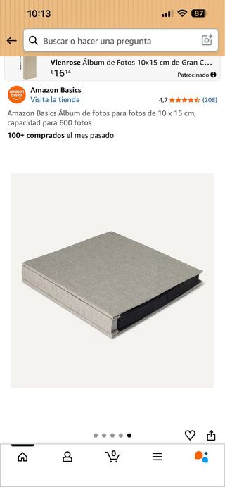 Álbum de fotos Amazon Basics 10x15cm