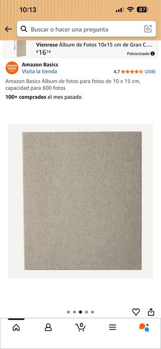 Álbum de fotos Amazon Basics 10x15cm