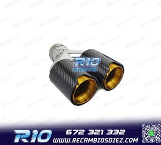 COLA ESCAPE IZQ BMW LOOK M PERFORMANCE DORADO CARBONO