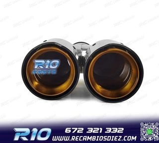 COLA ESCAPE IZQ BMW LOOK M PERFORMANCE DORADO CARBONO