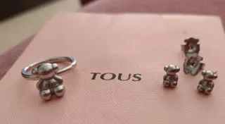 Conjunto Tous: Anillo y Pendientes Oso
