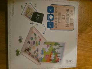 Pizarra Magnética de Madera ABC