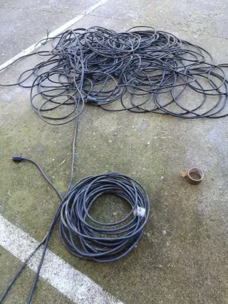 Cable Manguera Eléctrica Negra 150m