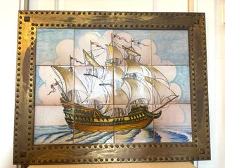 Cuadro de azulejos náutico