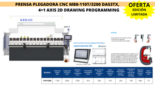 Prensa Plegadora CNC KRRASS MB8-110T/3200
