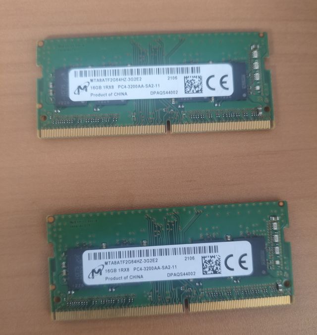 RAM 32GB(2x16GB) DDR4 SODIMM PORTATIL