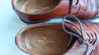 Alberto Aloni Derby Brogue Pelle N.41 Marrone