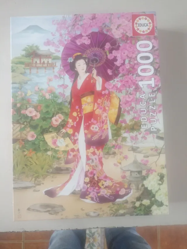 Puzzle Educa 1000 Piezas Geisha Flores