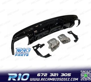 DIFUSOR MERCEDES CLA W117 13-15 LOOK A45 NEGRO BRILLO + COLA