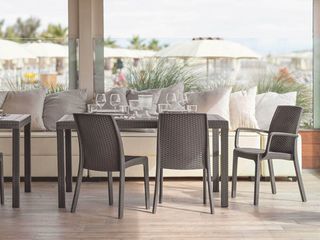 Sedia da Esterno Classica Rattan Sintetico Taupe