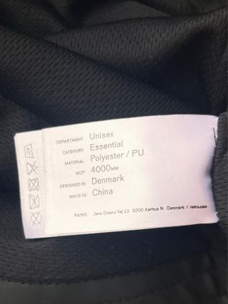 Cappello Rains antipioggia nero nuovo