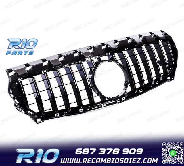 PARRILLA MERCEDES CLA W117 13-16 LOOK AMG GTR NEGRO BRILLO