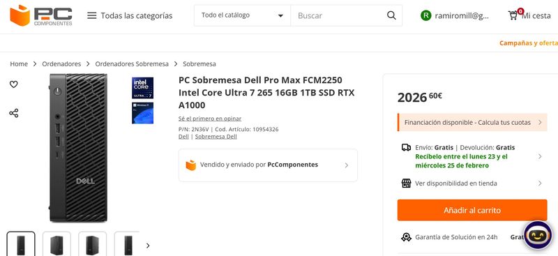Workstation Dell Pro Max i7 265 1TB RTX A1000 8GB afbeelding 5