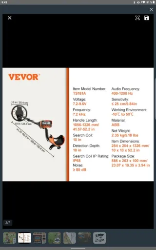 Kit Detector Metales VEVOR Completo