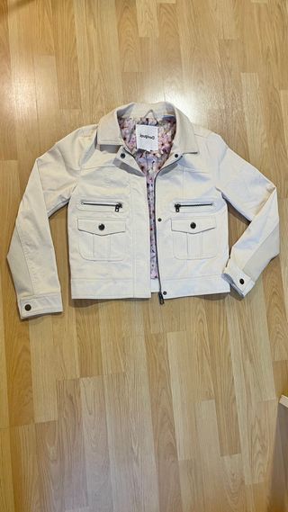 Chaqueta Desigual Beige Mujer