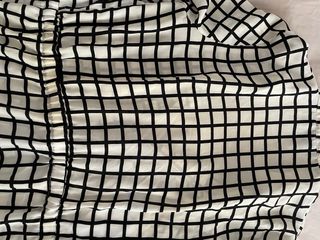 Vestido Camisa Cuadros Blanco y Negro