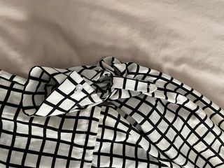 Vestido Camisa Cuadros Blanco y Negro