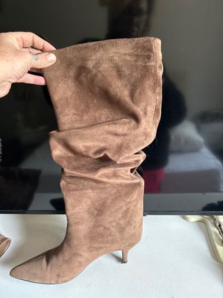 Stivali scamosciati marroni morbidi