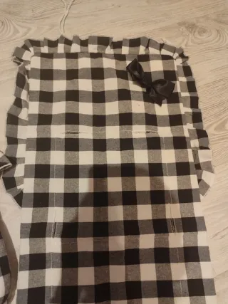 Bolsa y funda para carro de bebé a cuadros Vichy