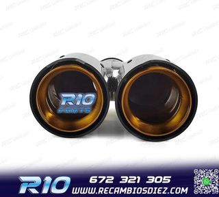 COLA ESCAPE IZQ BMW LOOK M PERFORMANCE DORADO CARBONO