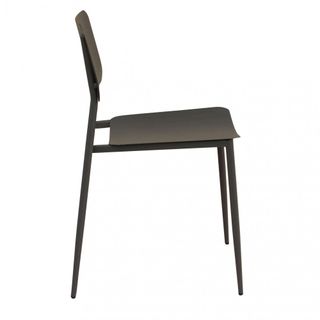 Sedia da Esterno Design Acciaio Verniciato Taupe