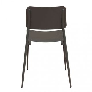 Sedia da Esterno Design Acciaio Verniciato Taupe