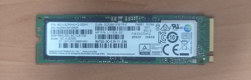 DISCO M2 256GB NVME 96%