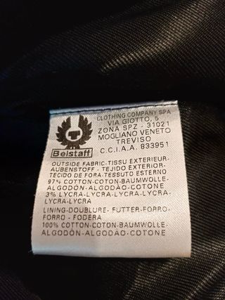 Chaqueta Belstaff Algodón Encerado Negra
