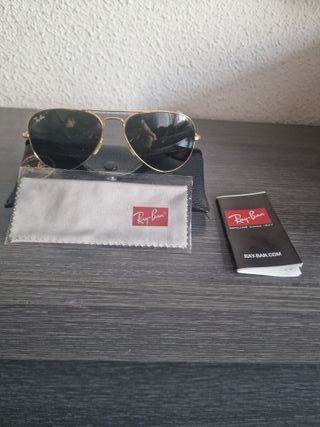 Gafas Ray-Ban Aviator Doradas Lente Verde